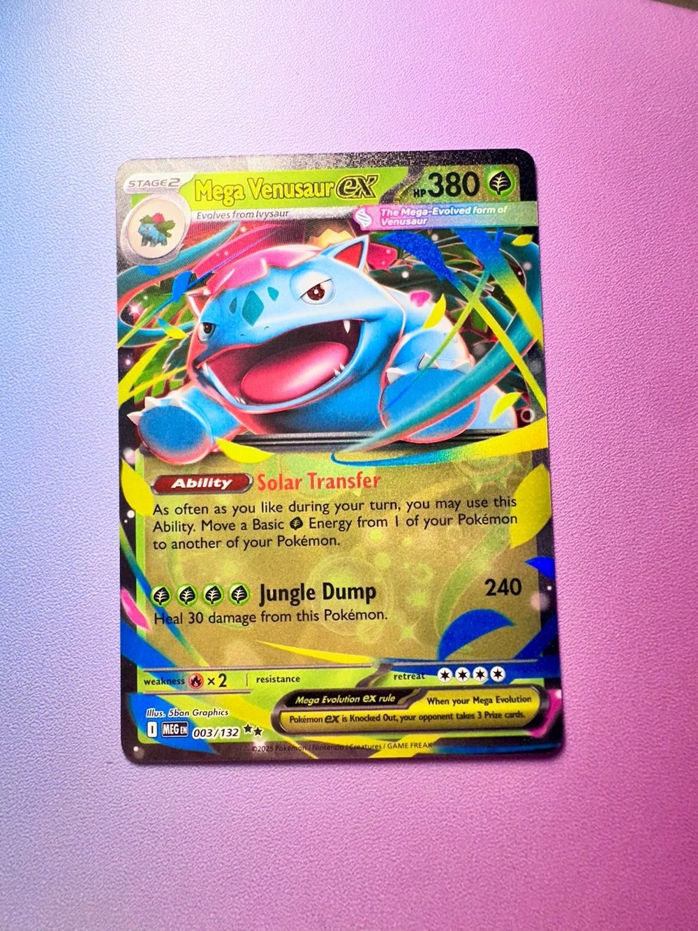 mega venusaur ex - 003/132 — pokemon: mega evolutions - base set